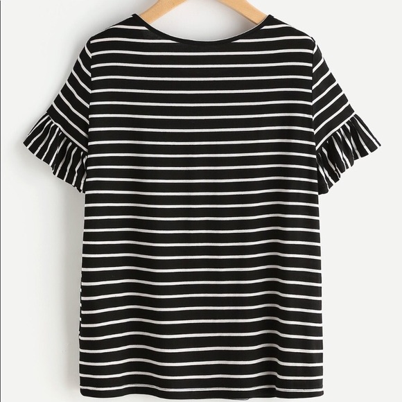 LAST: Small Ruffle Sleeve Shirt - Picture 2 of 5